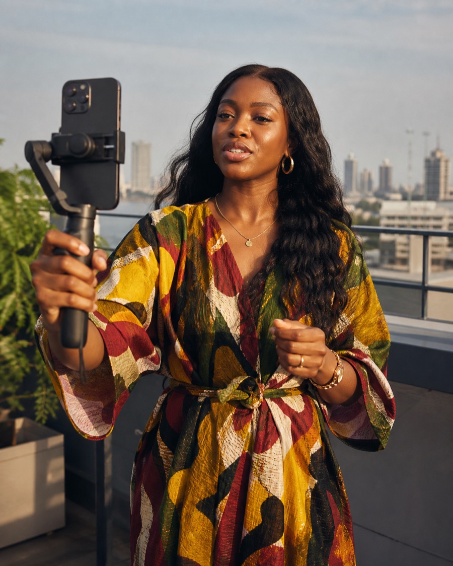 Creator preparing content for a professional brand collaboration